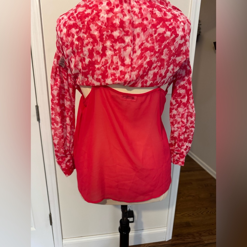 Calvin Klein Pink and White Women's Top - Picture 6 of 10